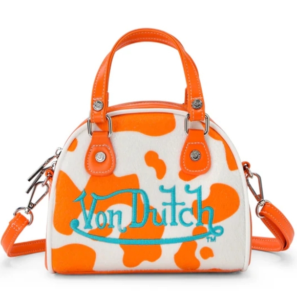 Von Dutch Handbags - Von Dutch Orange and White Women's Bag